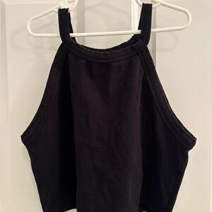 Zara Black Sleeveless Crop Tank Top